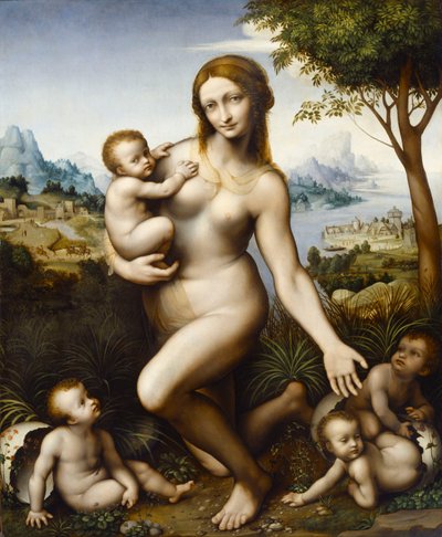 Leda mit ihren Kindern von Giampietrino